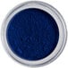 A container of Roxy & Rich Navy Blue Petal Dust, a blue pigment powder.