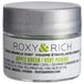 A silver Roxy & Rich container of apple green sparkle dust powder with a white label and lid.