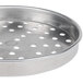 An American Metalcraft heavy weight aluminum pizza pan with perforations.