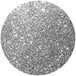 A silver glitter circle with sparkles on a white background.