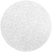 A white circle with silver glitter on a white background.