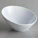 A white GET San Michele melamine bowl on a gray surface.