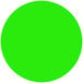 A green circle with a white background.