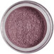 A jar of purple mineral powder with sparkles.