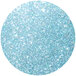 A round teal blue circle with glitter.