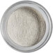 A jar of Roxy & Rich Satin White Sparkle Dust powder in a white bowl.