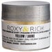 A small jar of Roxy & Rich Yellow Sparkle Dust with a label.