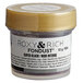 A close-up of a Roxy & Rich plastic container of Super Black Fondust.