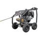 A black Simpson pressure washer with wheels.