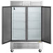 A Beverage-Air Slate Series reach-in refrigerator with two solid doors.