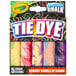 A package of 4 Crayola tie dye chalk sticks with a colorful logo.