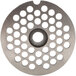 a circular metal object with holes