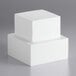 A stack of white foam cubes.