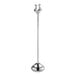 An American Metalcraft stainless steel harp card holder with a weighted base.