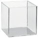 A clear plastic cube.