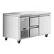 An Avantco stainless steel undercounter refrigerator with 2 drawers and 1 door.