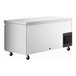 A stainless steel Avantco undercounter refrigerator with 2 left drawers and 1 door.