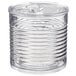 A Solia clear plastic tin can with a lid.