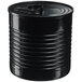 A black plastic tin can with a lid.