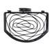 An American Metalcraft black wrought iron birdnest condiment caddy with a spiral pattern.