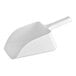 An Avantco Ice white plastic scoop with a handle.