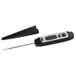 A Taylor digital pocket probe thermometer with a black and silver body and black handle.