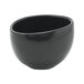 a black bowl with a white background