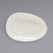 A white oval shaped plate.