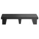 A black rectangular plastic display base with three legs.