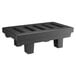 A black rectangular Regency plastic dunnage rack with a slotted top.