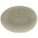 A Front of the House Tides semi-matte pumice oval porcelain bowl with a white background.