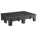 A black plastic Regency dunnage rack with a slotted top.