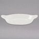Hall China 5270AWHA Ivory (American White) 8 oz. Oval Rarebit / Au Gratin Dish - 24/Case
