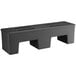 A black rectangular Regency plastic dunnage rack with slotted top.