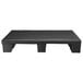 A black plastic square pallet base with four legs.