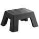 a black stool with legs