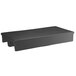 A black rectangular plastic display base with two-way entry.