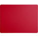 A red rectangular object on a white background.