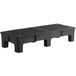 A black plastic Regency dunnage rack with slotted top.