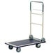 A Wesco steel telefolding platform truck with wheels and a handle.