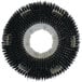 A circular brush with black nylon bristles.