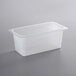 A Cambro translucent plastic food pan colander.