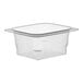 A Cambro translucent polypropylene colander with a clear rim.