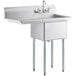 A Steelton stainless steel commercial sink with faucet, drainboard, and right drain.