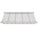 A Metro Erecta chrome wire shelf with a wire grid.