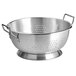 A Carlisle aluminum colander with base and handles.