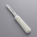 A Dexter-Russell Sani-Safe paring knife with a white handle.