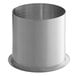 A Lavex stainless steel round trash chute on a table with a white background.