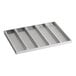 A Baker's Lane glazed aluminum sub sandwich roll pan with 5 molds.