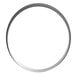 A circular silver frame.
